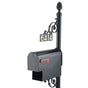 Classic Mailbox Post System Series C1 with Finial, Number Plate, & Newspaper Holder