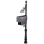 Classic Mailbox Post System Series C1 with Finial, Number Plate, & Newspaper Holder