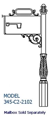 Contemporary Mailbox Post System C2-2002