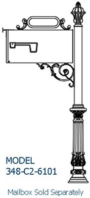 Contemporary Mailbox Post System C2-6101