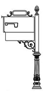 Contemporary Mailbox Post System C2-6104