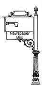 Contemporary Mailbox Post System C2-6104-6