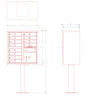 Salsbury Cluster Box Unit with 12 Doors and 1 Parcel Locker with USPS Access – Type II