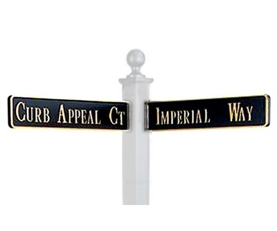 Cast Aluminum Raised Letter Street Name Blades (Frames Not Required)