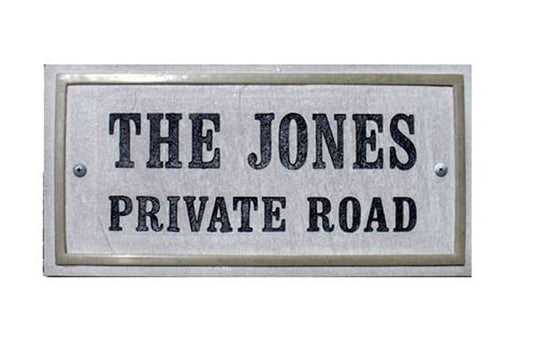 Chesterfield Rectangle (15"x 7-1/2") Crushed Stone Address Plaque with Engraved Text