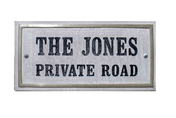 Chesterfield Rectangle (15"x 7-1/2") Crushed Stone Address Plaque with Engraved Text