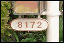 Streetscape Hanging Address Plaque for Mailbox Post