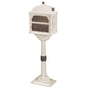 Classic Pedestal Mailbox Package in Polished Brass