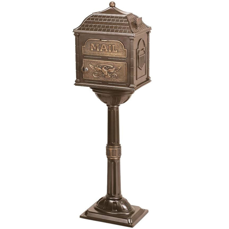 Classic Pedestal Mailbox Package in Satin Nickel