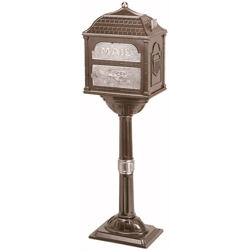 Classic Pedestal Mailbox Package in Antique Bronze