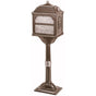 Classic Pedestal Mailbox Package in Polished Brass