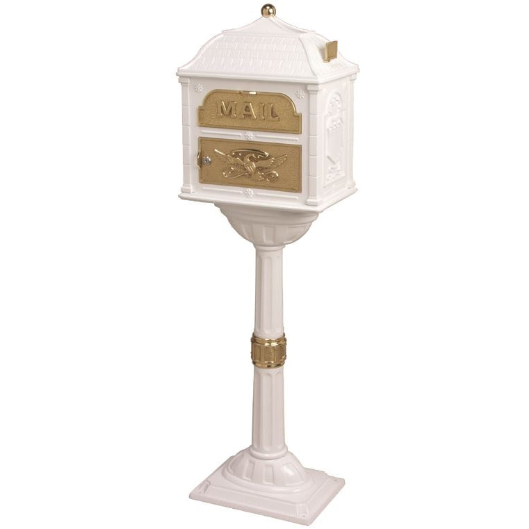 Classic Pedestal Mailbox Package in Satin Nickel