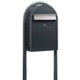 USPS Bobi Grey Round Mailbox Post