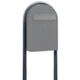 USPS Bobi Grey Round Mailbox Post