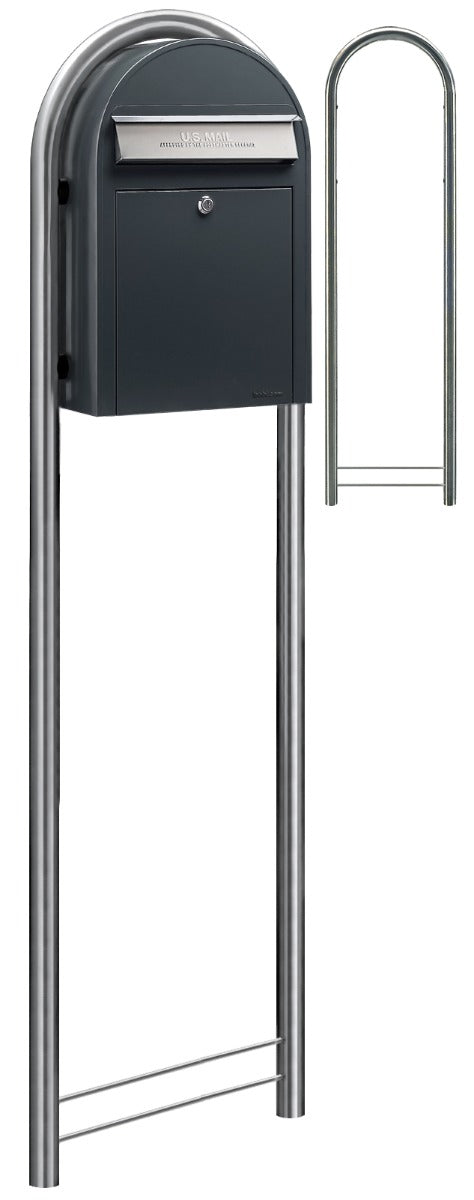 USPS Bobi Stainless Steel Round Mailbox Post