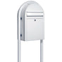 USPS Bobi White Round Mailbox Post