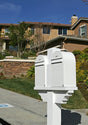 Bobi Classic B Rear Access Mailbox and Round Post Combo - Multiple Color Options