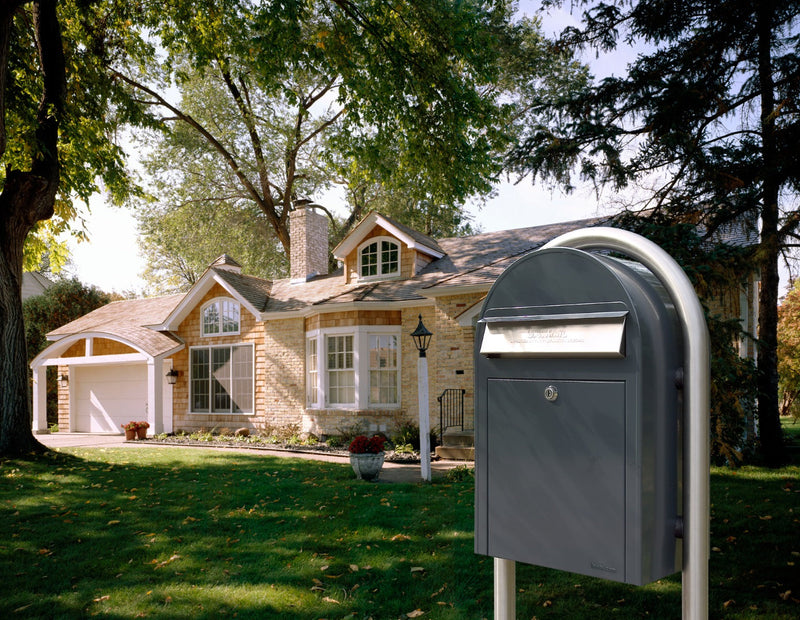 USPS Bobi Stainless Steel Round Mailbox Post