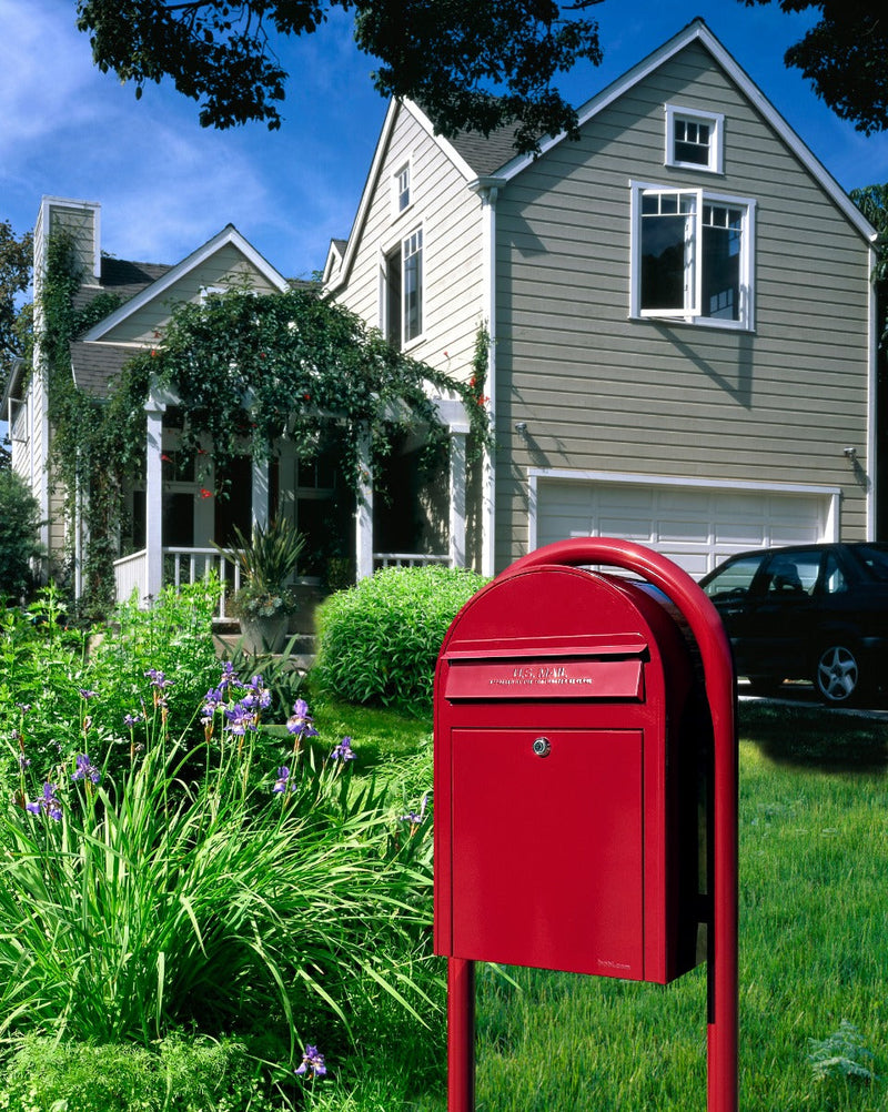 SALE! - USPS Bobi Red Round Mailbox Post