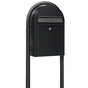 USPS Bobi Structured Black Round Mailbox Post
