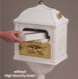 Column Insert Mailbox in Polished Brass