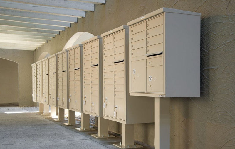 2 Parcel Lockers USPS Cluster Mailbox CBU, Pedestal Included