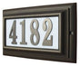 Edgewood "Misty Oak" Large Lighted Address Plaque in Bronze with Gold Antiquing Frame Color