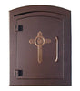Manchester Security Locking Stucco Column Mailbox with Cross Emblem - Stucco Column Included (Choose Colors)