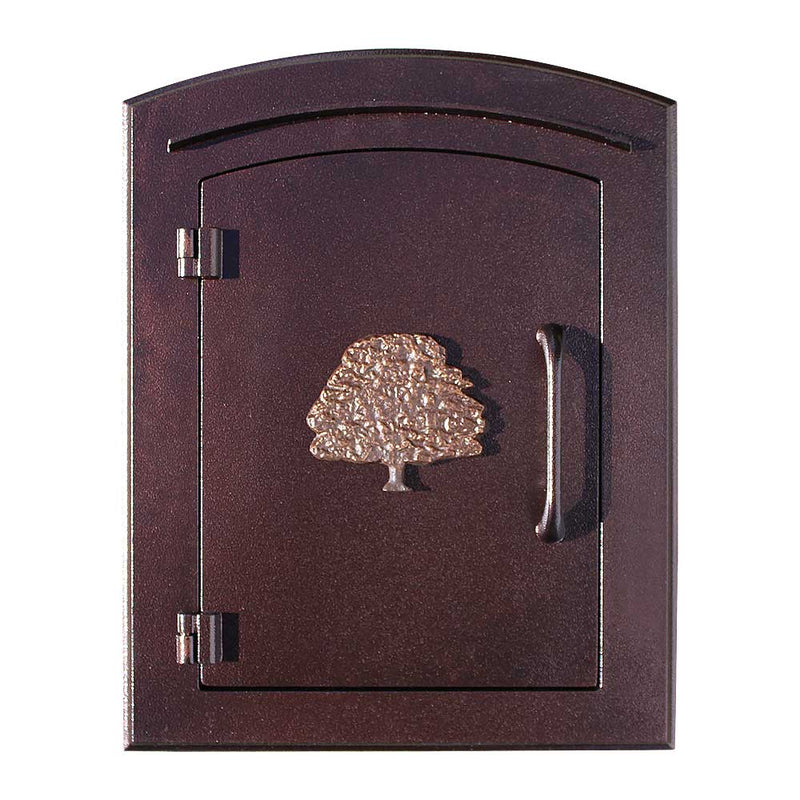 Manchester Security Locking Stucco Column Mailbox with Oak Tree Emblem - Stucco Column Included (Choose Colors)