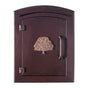Manchester Security Locking Stucco Column Mailbox with Oak Tree Emblem - Stucco Column Included (Choose Colors)