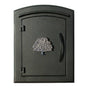 Manchester Security Locking Stucco Column Mailbox with Oak Tree Emblem - Stucco Column Included (Choose Colors)