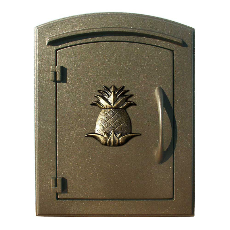 Manchester Security Locking Stucco Column Mailbox with Pineapple Emblem - Stucco Column Included (Choose Colors)