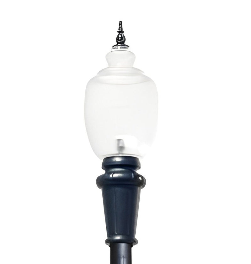 Affordable Decorative Municipal Quality LED Street Light Fixture, Pole, and Pedestal Combo