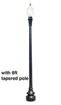 Affordable Decorative Municipal Quality LED Street Light Fixture, Pole, and Pedestal Combo