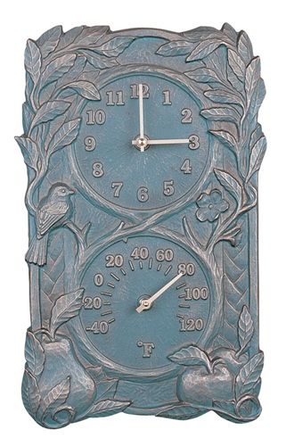 Whitehall Fruit and Bird Combo (Clock/Thermometer)