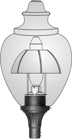Dark Sky Reflector for Medium Fixture