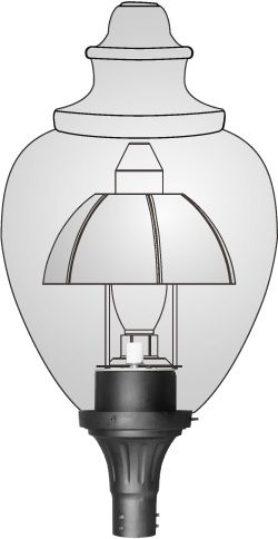 DARK SKY REFLECTOR FOR MOGUL SOCKET FIXTURE