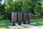 Florence 16 Door Cluster Mailbox CBU with 2 Parcel Lockers, Decorative Finial and Pedestal Included