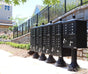 Florence 8 Door Cluster Mailbox CBU with 2 Parcel Lockers, Decorative Finial and Pedestal Included