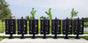 Florence 4 Door Cluster Mailbox CBU with 2 Parcel Lockers, Decorative Finial and Pedestal Included