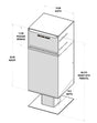 Deposit Vault with Pedestal - Curbside, Rear-Access Locking Parcel Mailbox