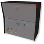Tedstuff RetroBox Locking Small Package Wall Mounted Mailbox in Jet Black