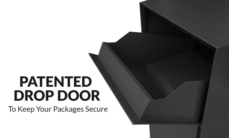 Deposit Vault with Pedestal - Curbside, Rear-Access Locking Parcel Mailbox