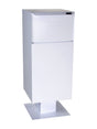 Curbside Parcel Locking Mailbox with Rear Access and Pedestal (included) - White