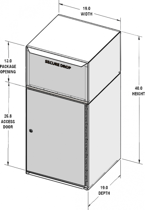 Collection Vault Secure Collection Unit – Includes Locking Tote for Safe Deliveries