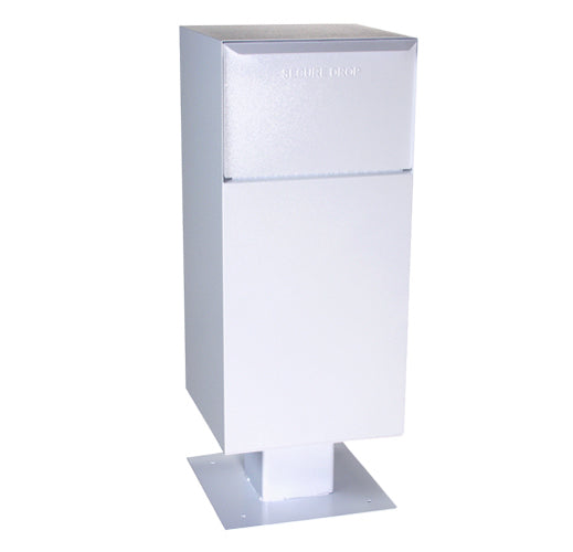 Deposit Vault with Pedestal - Curbside, Rear-Access Locking Parcel Mailbox