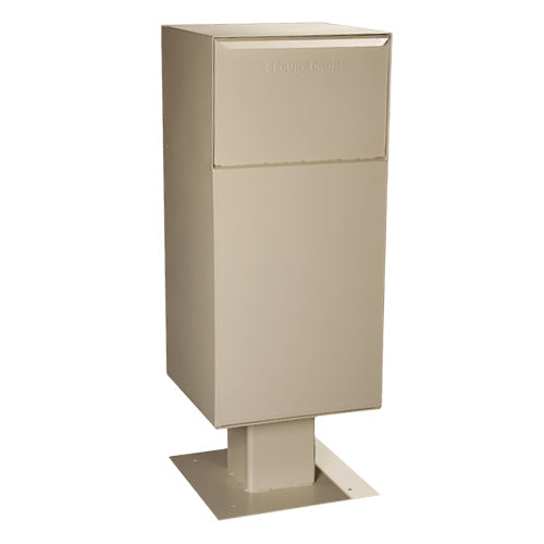 Deposit Vault with Pedestal - Curbside, Rear-Access Locking Parcel Mailbox