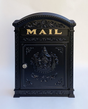 E6 Victorian Locking Wall Mount Mailbox - Black
