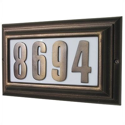 Edgewood Large Lighted Address Plaque with Polymer Numbers Included (Choose Frame and Numbers)