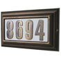 Edgewood Large Lighted Address Plaque with Polymer Numbers Included (Choose Frame and Numbers)